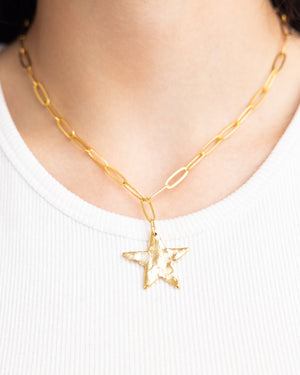 Star Paperclip Necklace