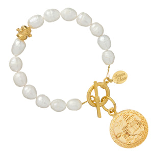 Blue Willow Pearl Bracelet