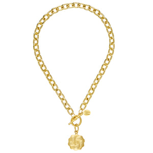 Oyster Plate Toggle Necklace