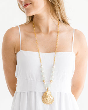 Oyster Sea Glass Necklace