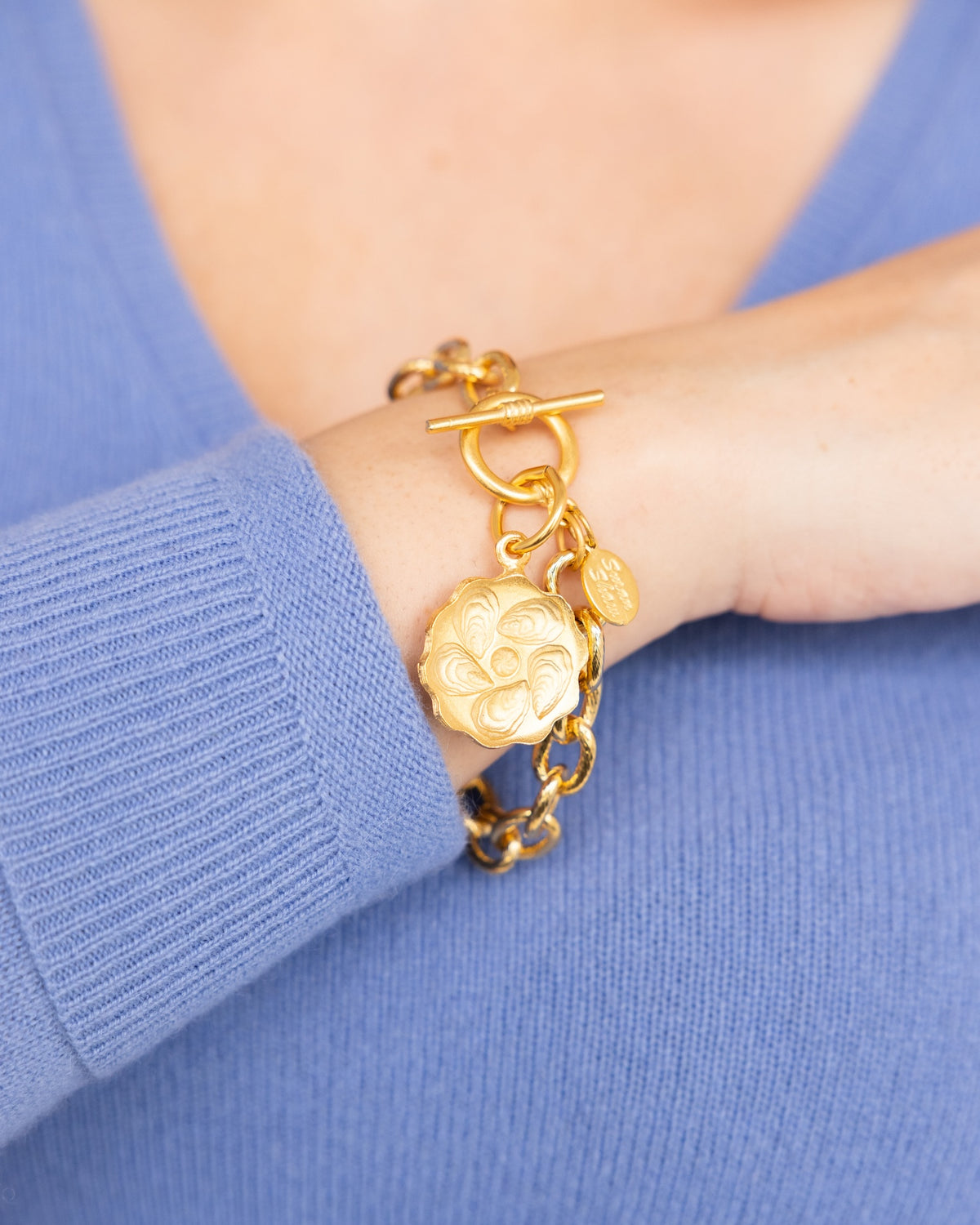 Oyster Plate Toggle Bracelet