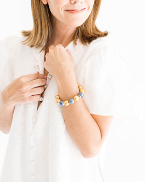 Blue & White Mini Margaret Bracelet