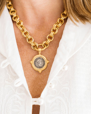 Mixed Metal Coin Necklace