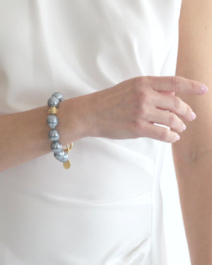 Grey Baroque Pearl Bracelet