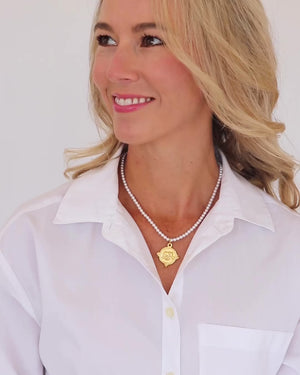 Alys Elephant Pearl Necklace
