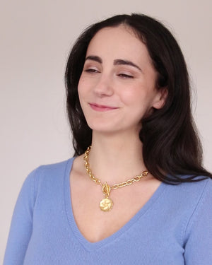 Oyster Plate Toggle Necklace