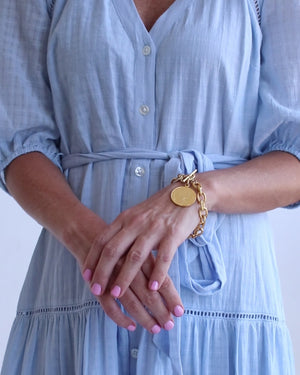 Queen Elizabeth II Coin Chain Bracelet