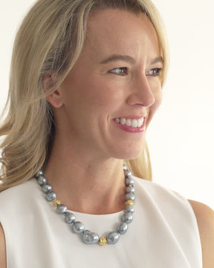 Bentley Grey Baroque Pearl Necklace