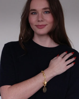 Queen Elizabeth II Coin Chain Bracelet