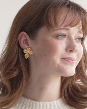 Vintage French Cross Earrings