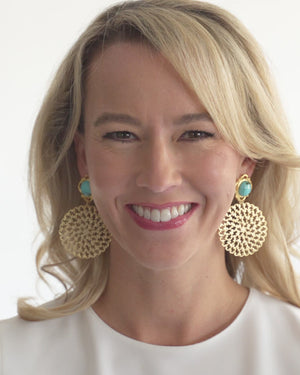 Turquoise Filigree Earrings
