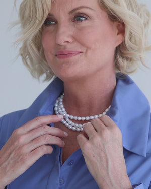 Triple Strand Pearl Necklace