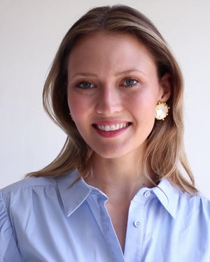 Mother of Pearl Cross Studs