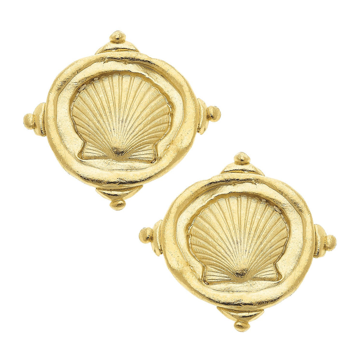 Shell Intaglio Studs