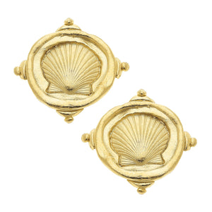 Shell Intaglio Studs