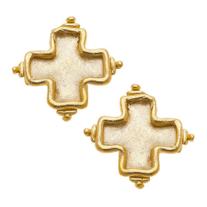Mary Cross Studs