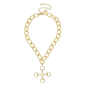 Horse Bit Cross Necklace