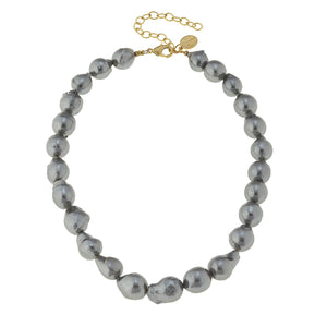Grey Baroque Pearl Necklace