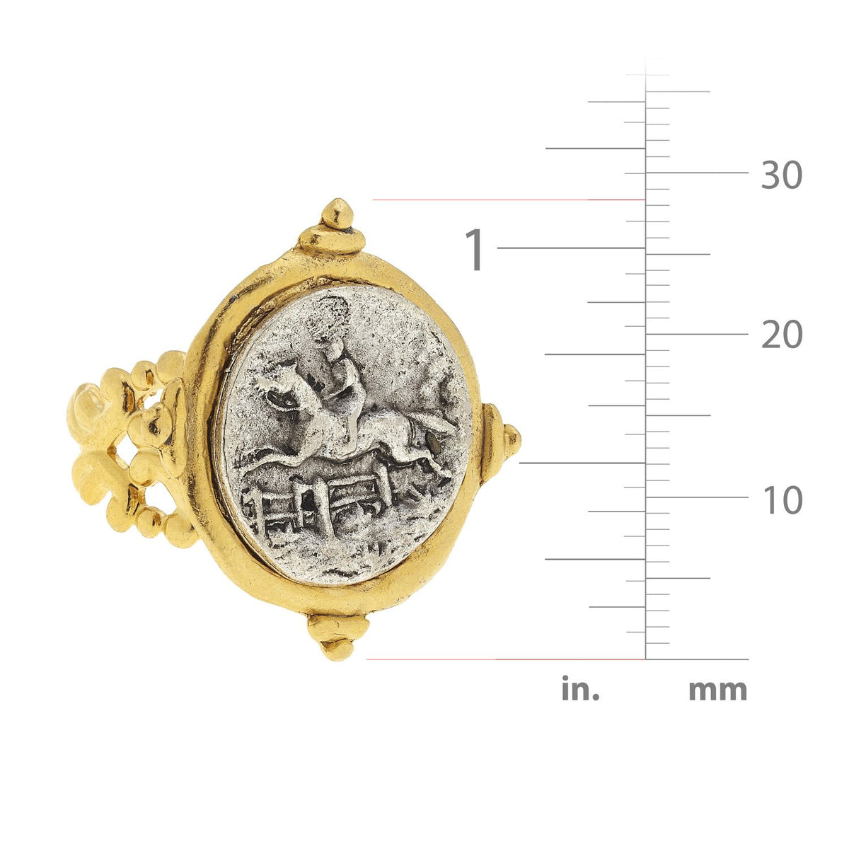 Mixed Metal Equestrian Ring