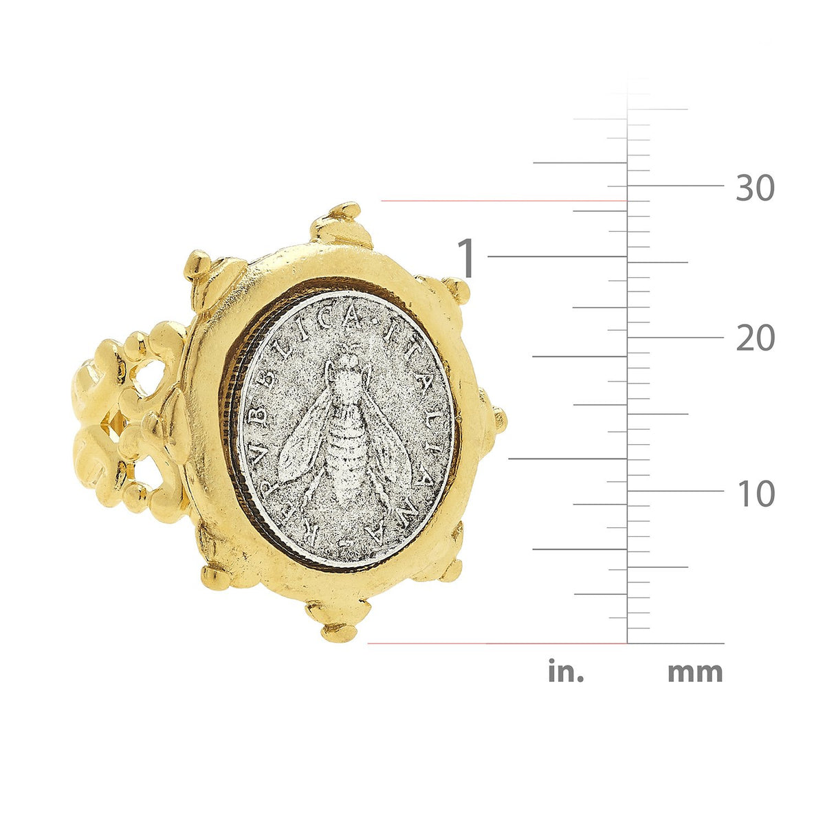 Florence Italian Bee Coin Ring