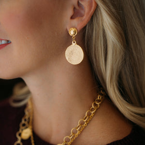 Greek Coin Earrings