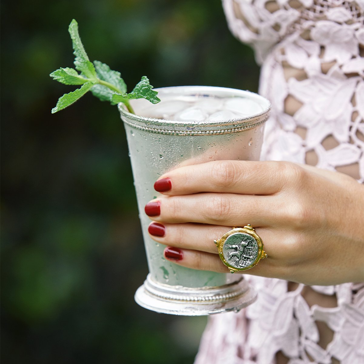 Mixed Metal Equestrian Ring