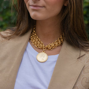 Diana Triple Strand Choker Necklace