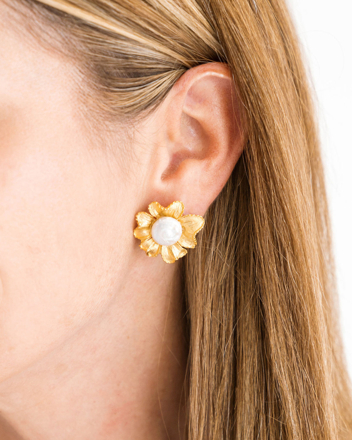 Marigold Pearl Studs - Susan Shaw