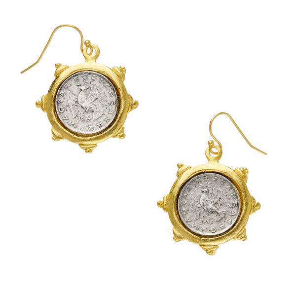 Dove Coin Earrings