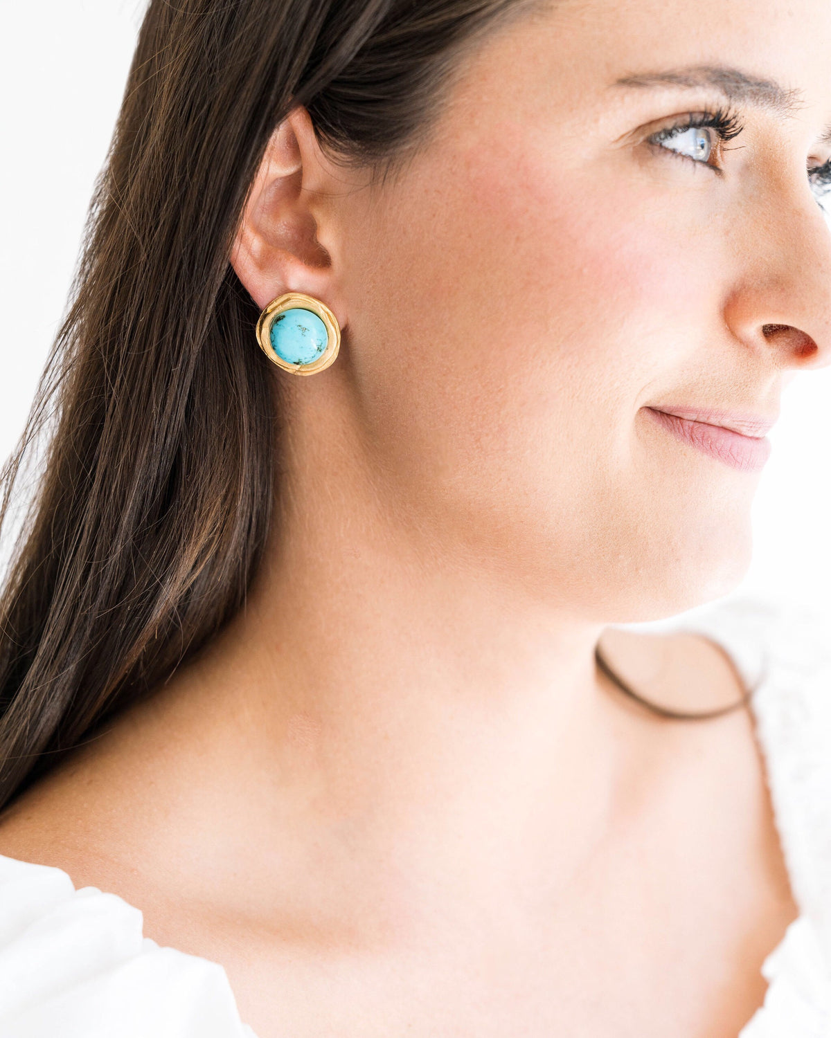 Round Turquoise Studs