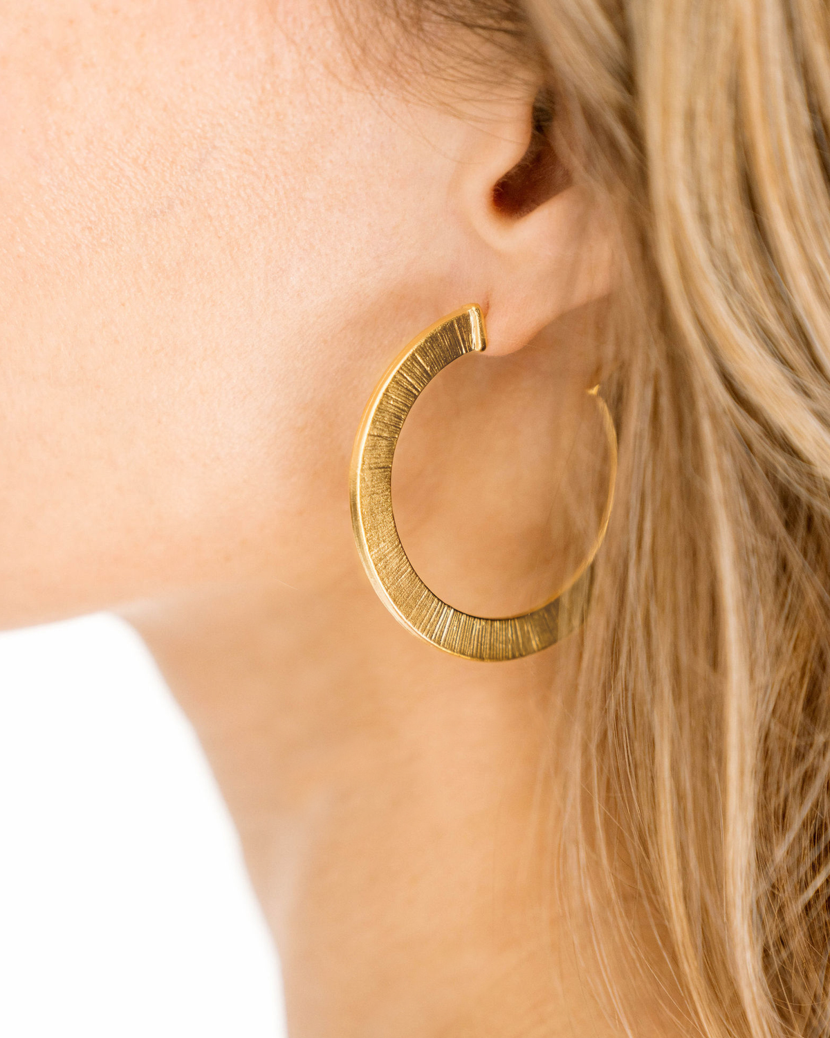 Classic Thick Gold Hoop Earrings