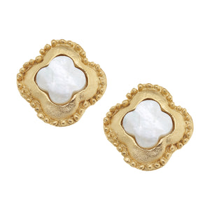 Camellia Clover Studs