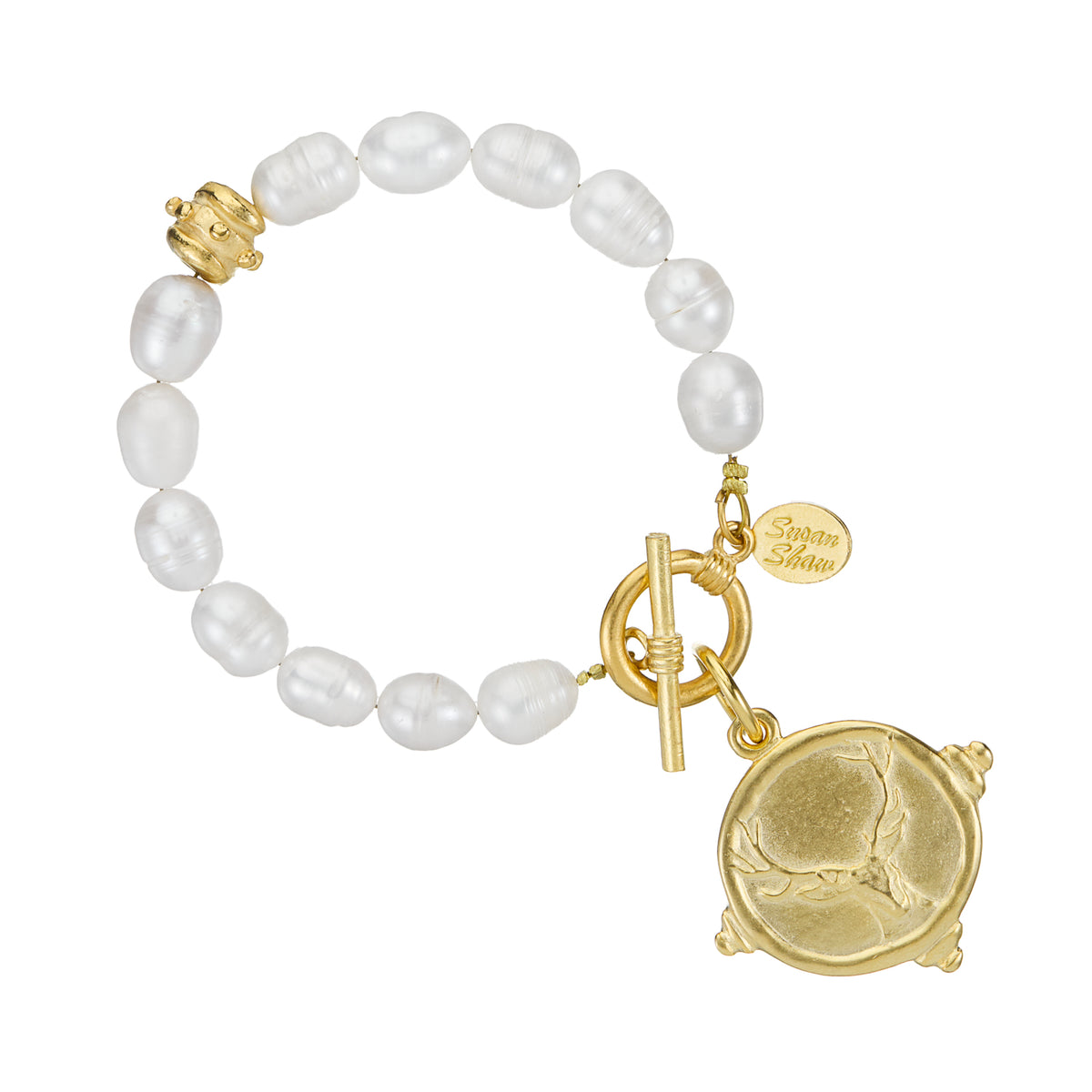 Stag Pearl Toggle Bracelet