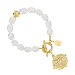 Retriever Pearl Toggle Bracelet