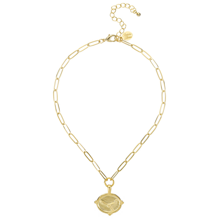 Pheasant Paperclip Necklace