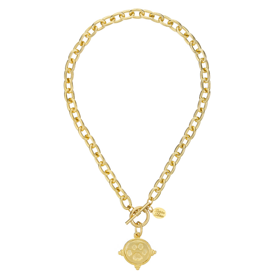 Paw Print Toggle Necklace