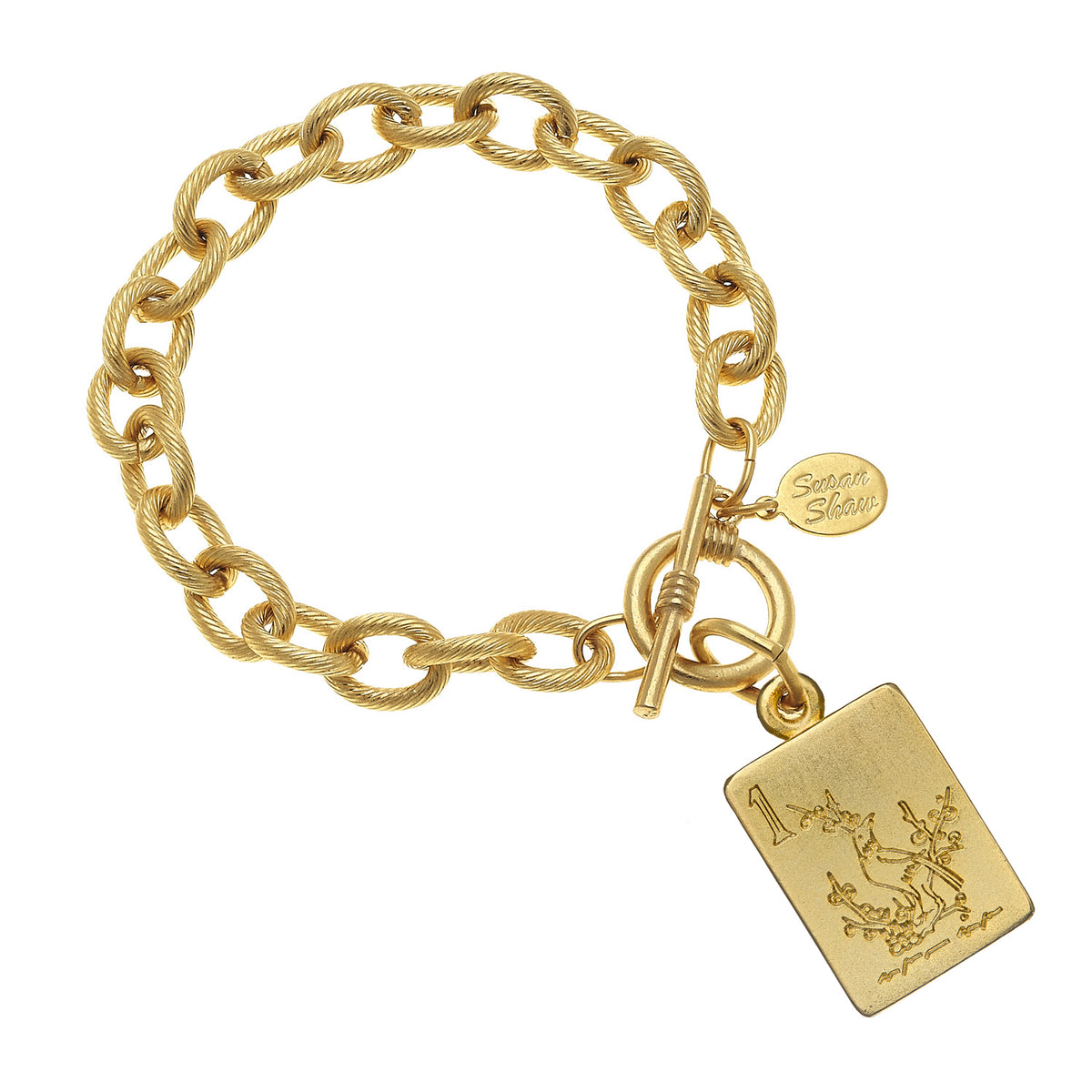 Bird Bam Mahjong Toggle Bracelet