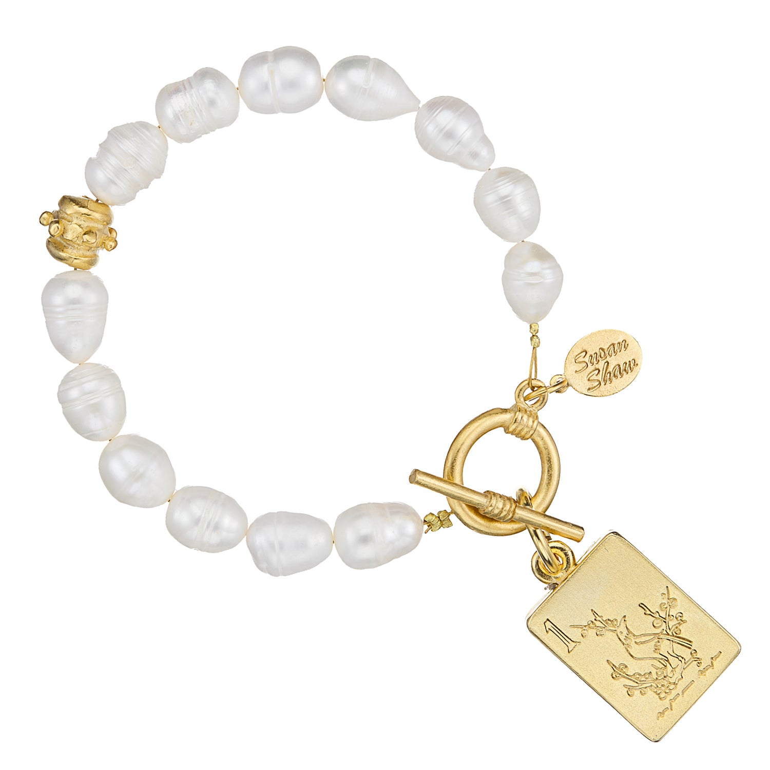 Bird Bam Mahjong Pearl Bracelet - Susan Shaw