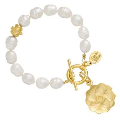 Oyster Plate Pearl Bracelet