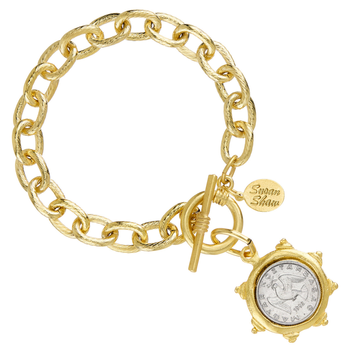 Dove Coin Toggle Bracelet