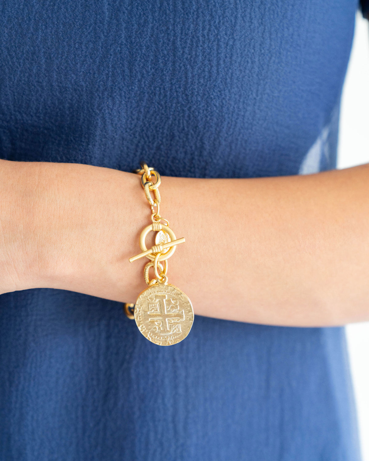 Peruvian Coin Toggle Bracelet