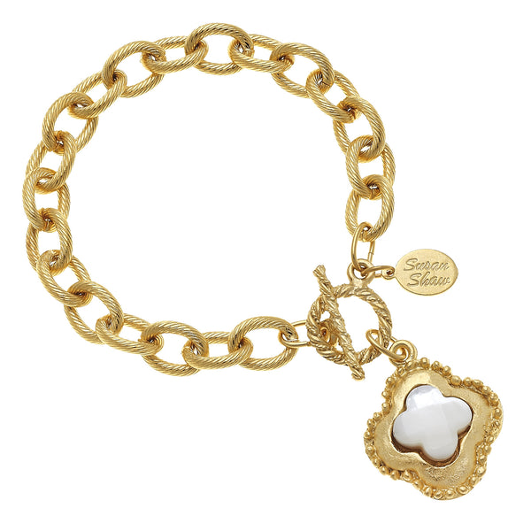 Camellia Clover Toggle Bracelet
