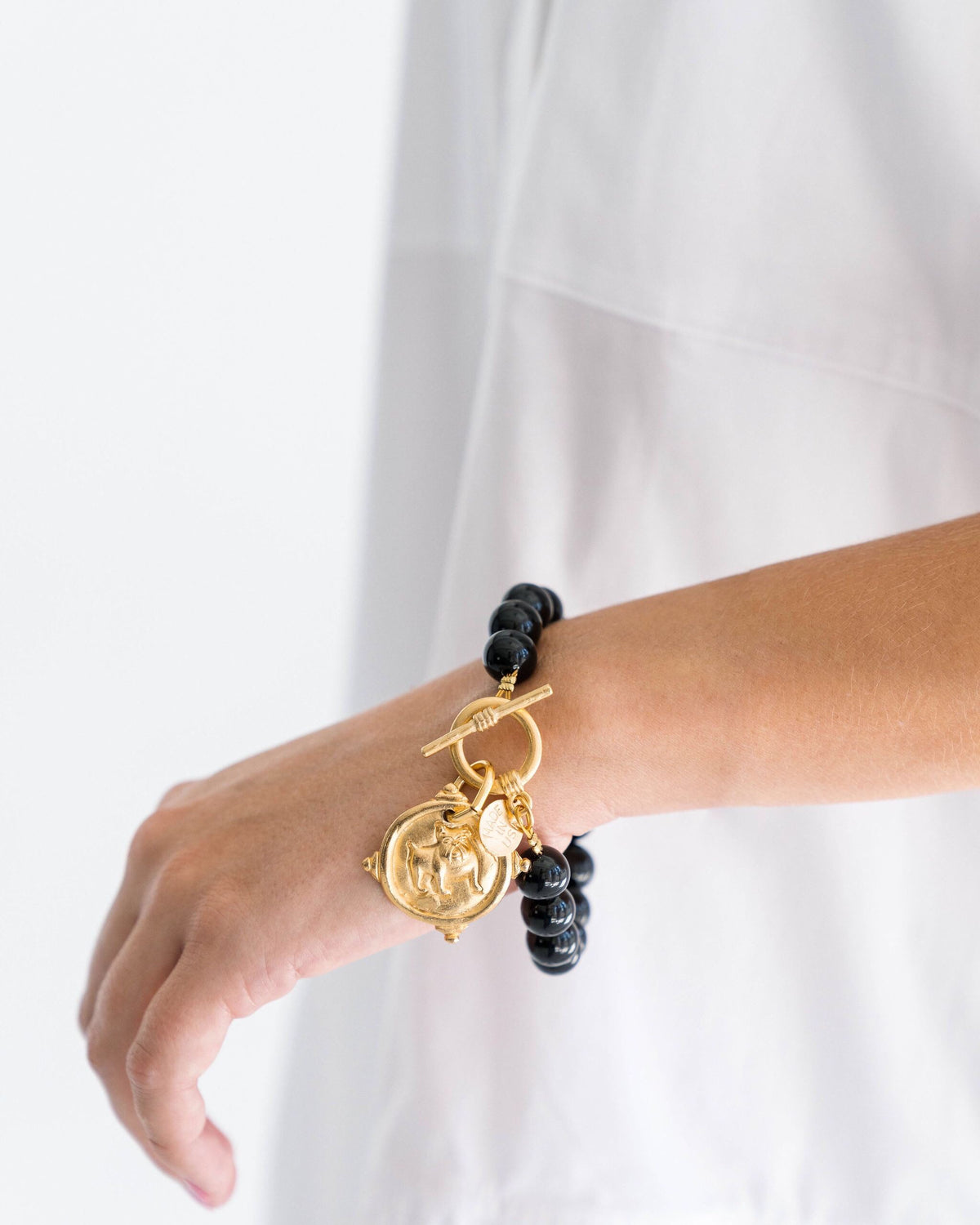 Bulldog Onyx Bracelet