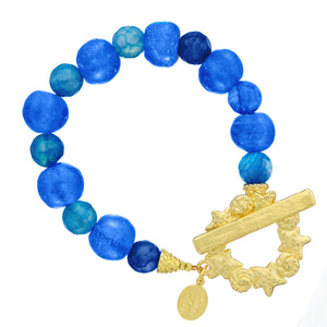 La Mer Blue Sea Glass Bracelet