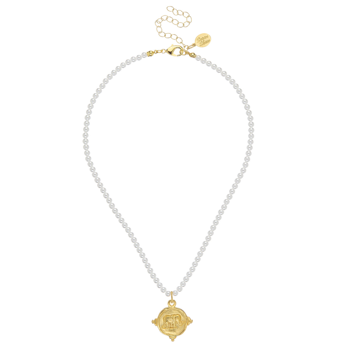 Alys Elephant Pearl Necklace