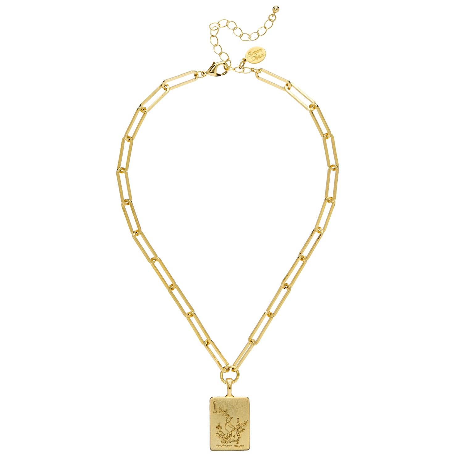 Bird Bam Mahjong Large Paperclip Necklace - Susan Shaw