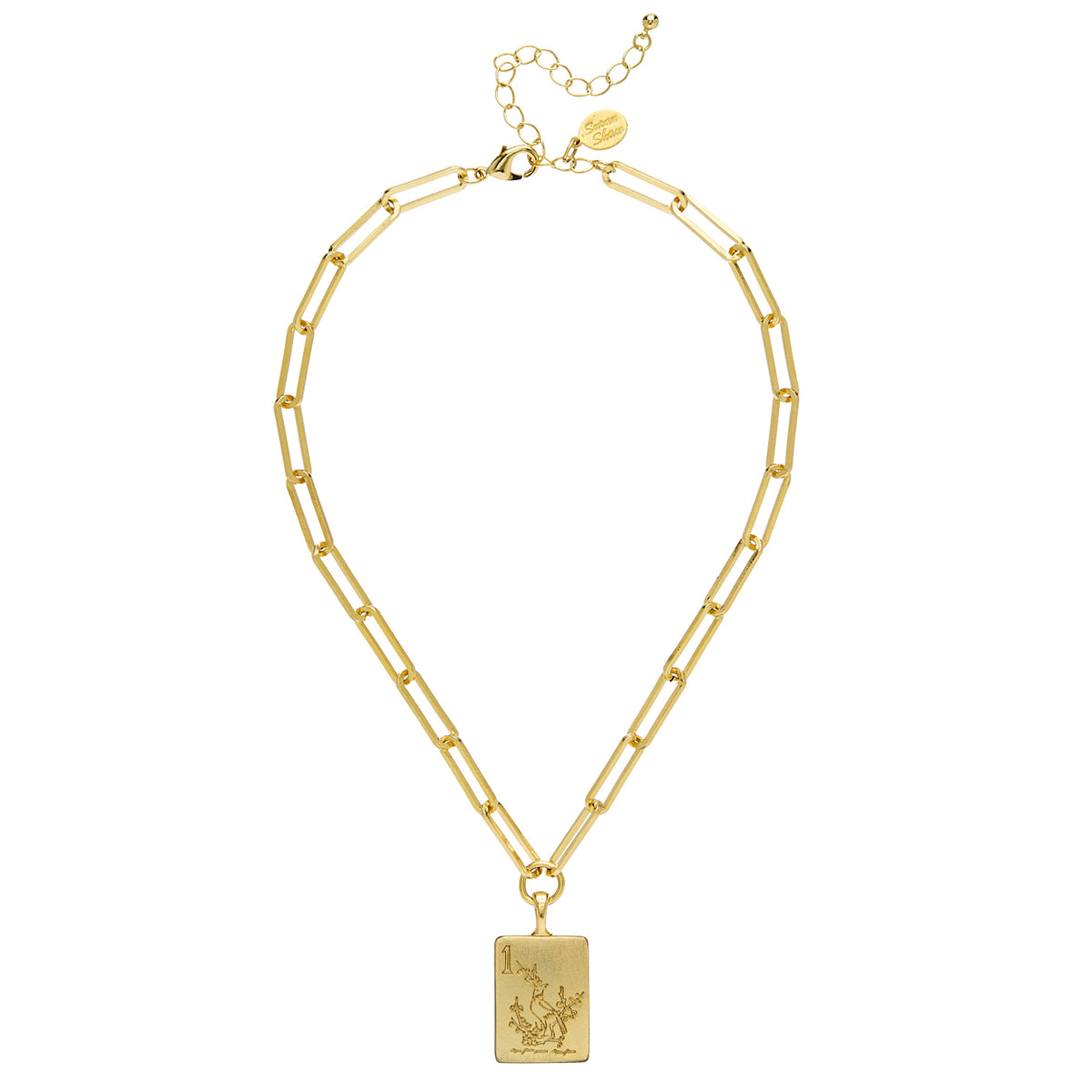 Bird Bam Mahjong Large Paperclip Necklace