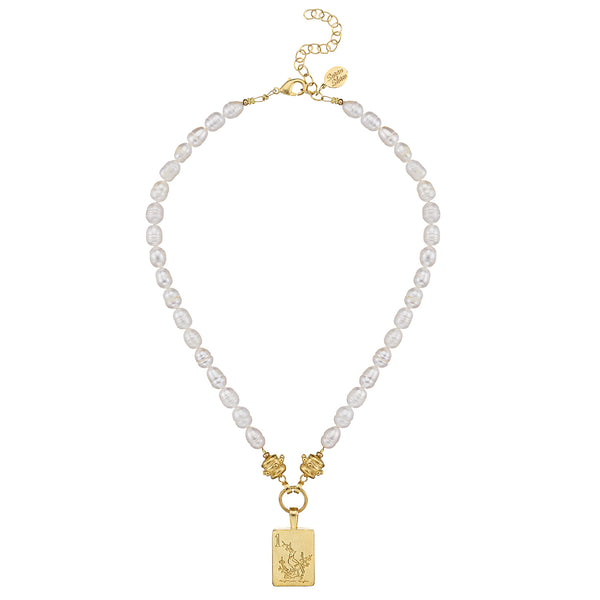 Bird Bam Mahjong Pearl Necklace