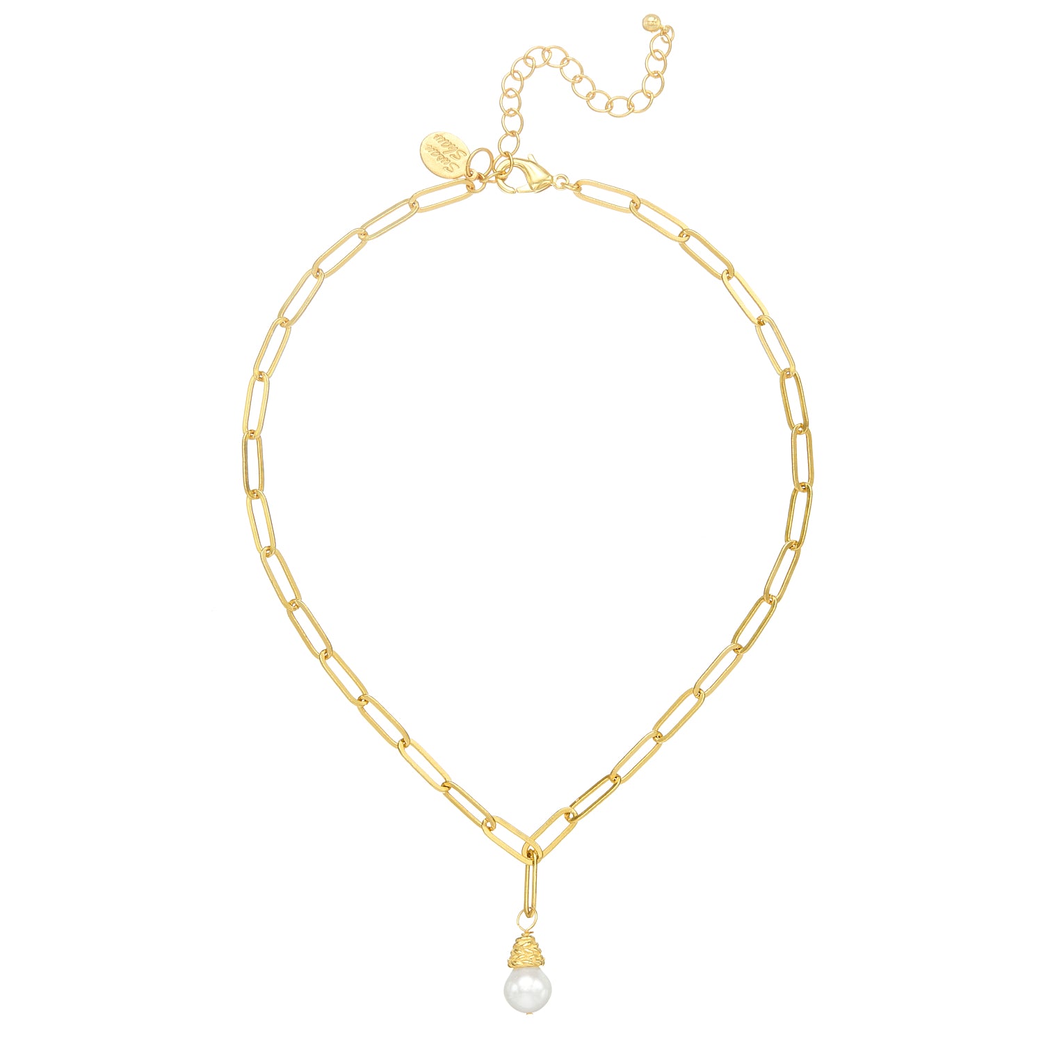 【Shapes Studio】PEARL PAPERCLIP CHAINネックレス Shapes Studio】PEARL PAPERCLIP CHAINネックレス (Shapes