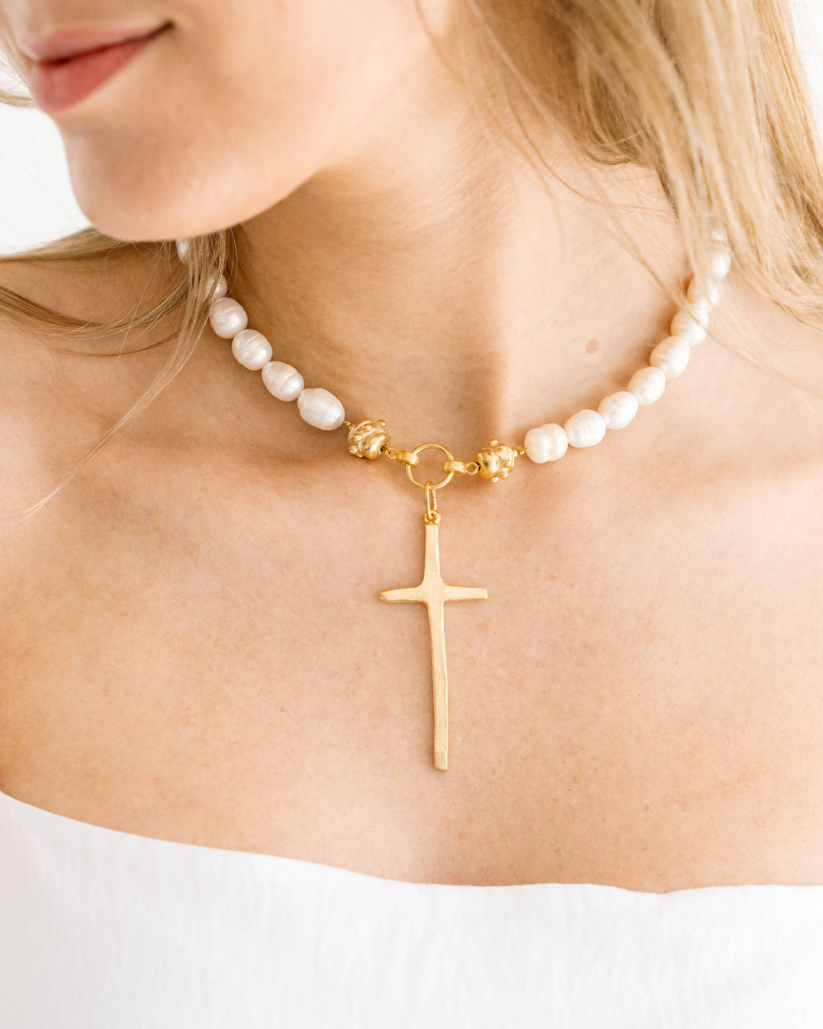 Pearl Cross Necklace | Sisters Boutique & Gifts, Inc.